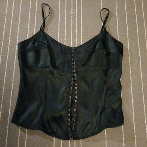 Express black bustier corset with straps